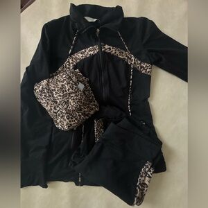 Boston Proper Sport Leopard Print Top